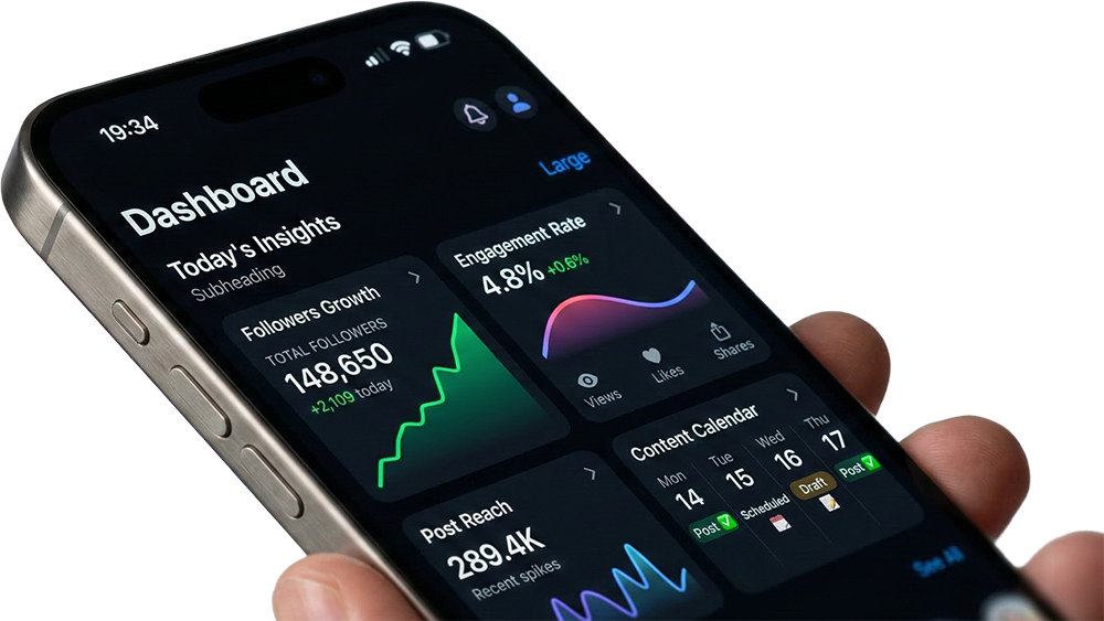 Social media analytics dashboard