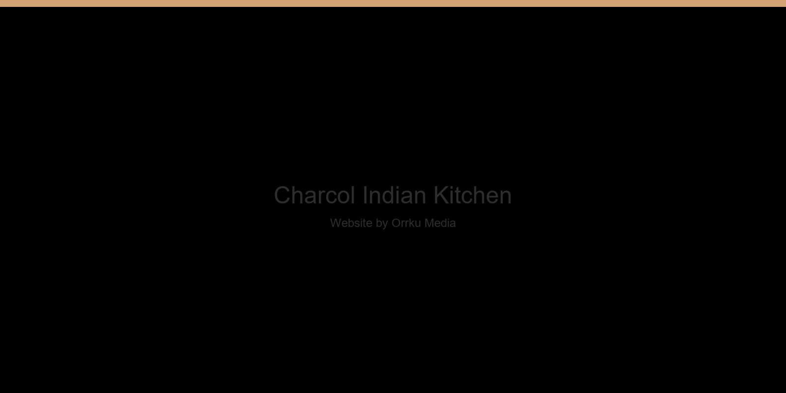 Charcol Indian Kitchen website by Orrku Media