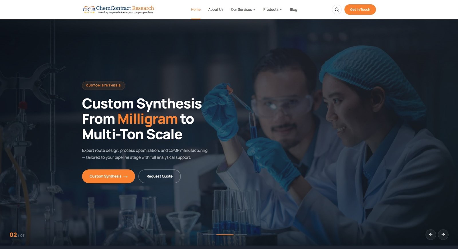 Chem Contract website by Orrku Media