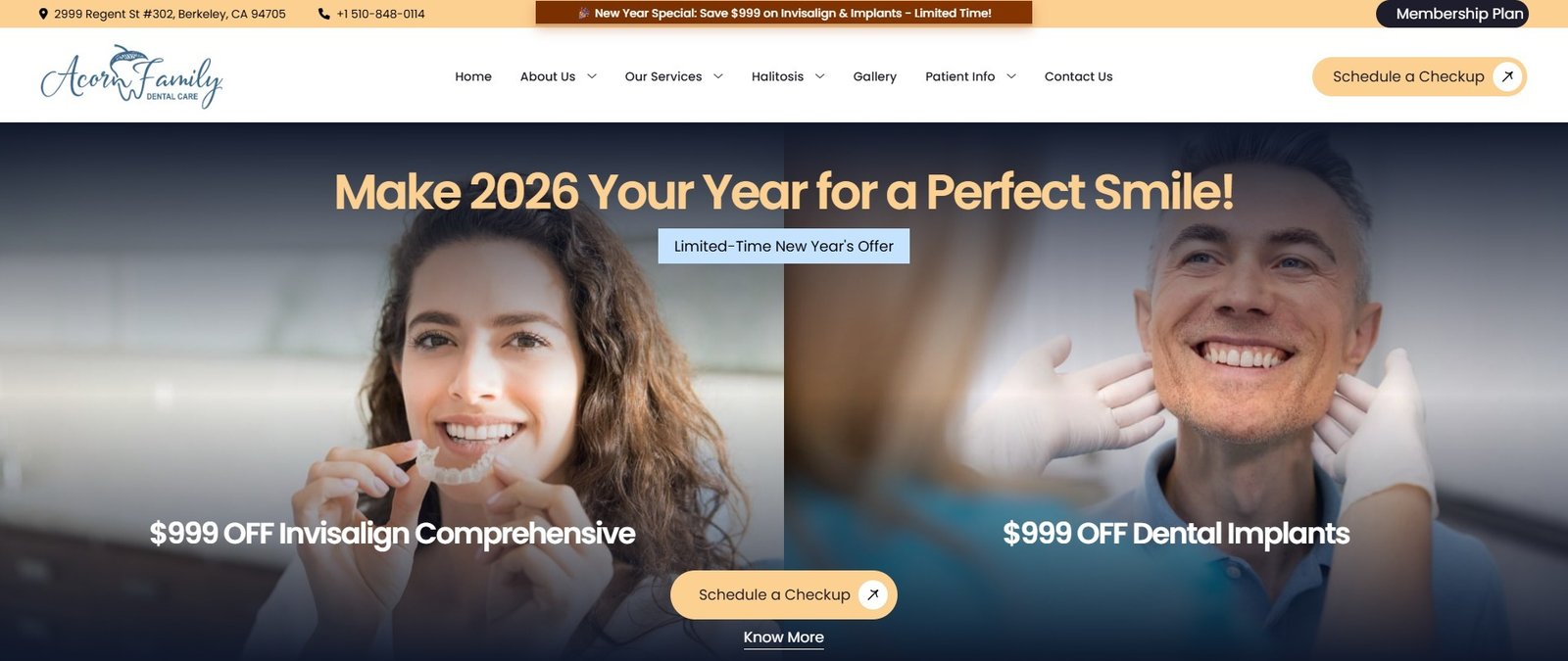 Acorn Family Dental Care — Dental website by Orrku Media