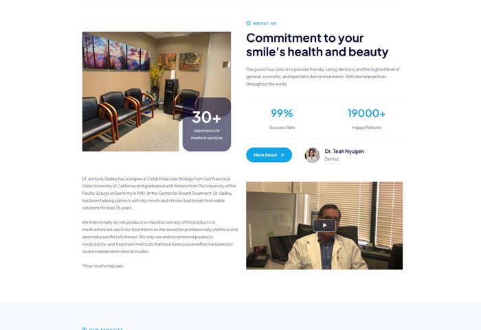 Center for Breath Treatment — Commitment to your smile's health and beauty, 30+ years, 99% success rate