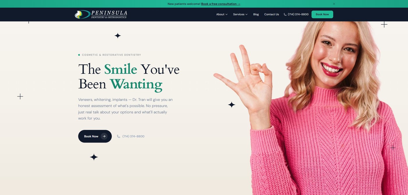 Peninsula Dentistry & Orthodontics — Dental / Orthodontics website by Orrku Media